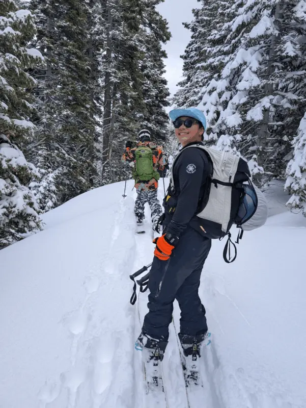 Winter 25 scholarship winner during an AIARE 1 course.